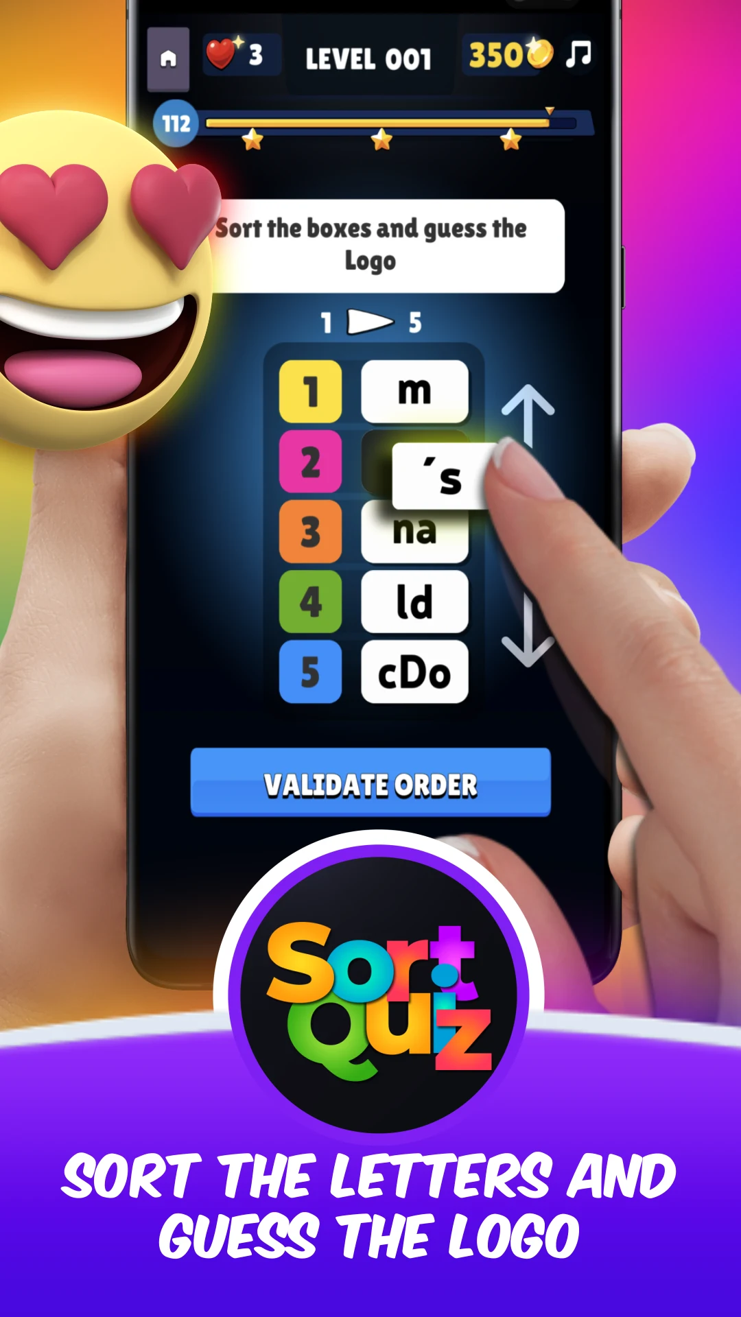 Logomania 3 Sort Quiz Words screenshot